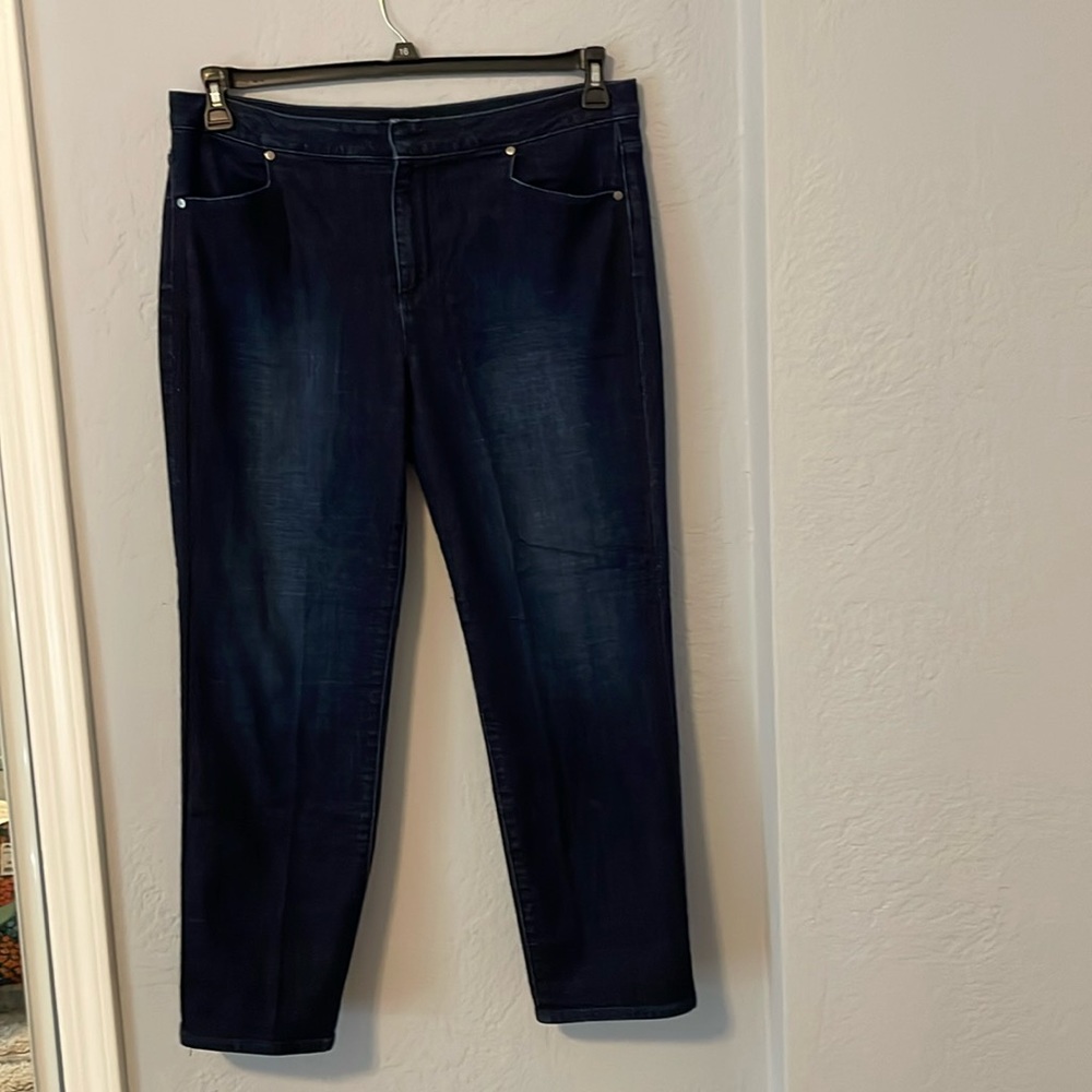 Dennis Basso ankle length jean,  size 16
